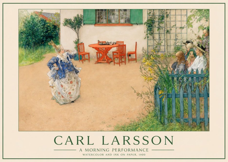 Carl Larsson A Morning Performance No1 - Poszter