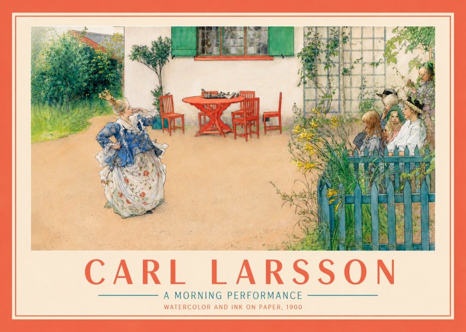 Carl Larsson A Morning Performance No4 - Poszter