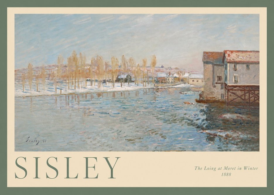 Sisley The Loing at Moret in Winter No2 - Poszter