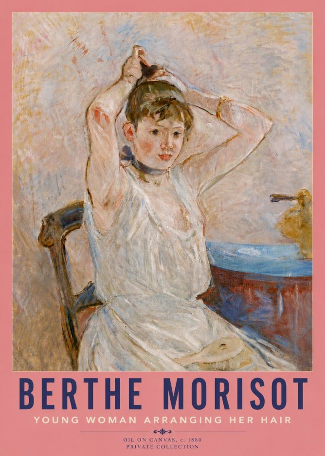 Berthe Morisot Young Woman Arranging Her Hair No5 - Poszter