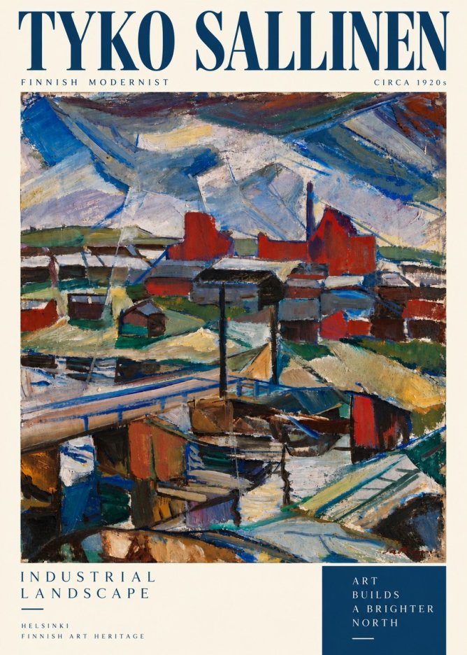 Tyko Sallinen Industrial Landscape No4 - Poszter