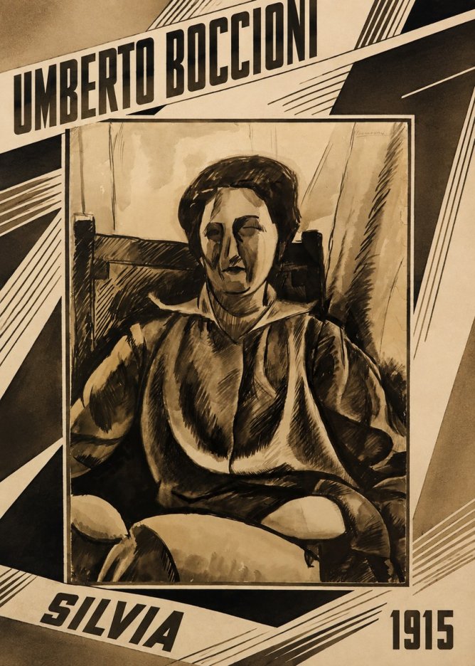 Umberto Boccioni Silvia No2 - Poszter