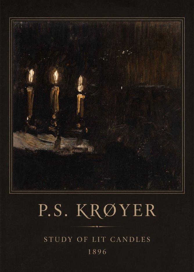 P.S. Krøyer Study of Lit Candles No4 - Poszter