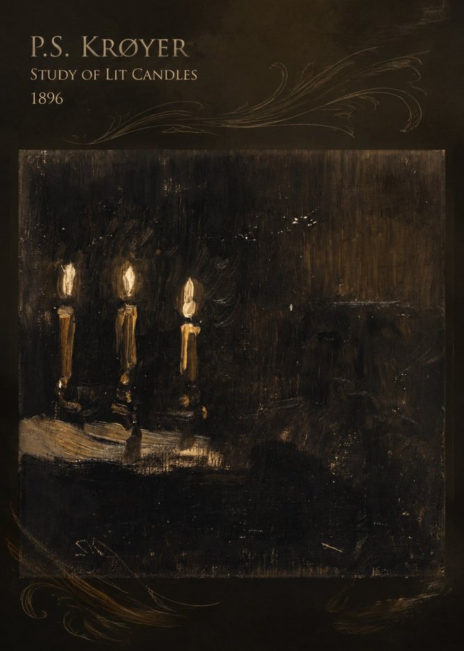 P.S. Krøyer Study of Lit Candles No5 - Poszter