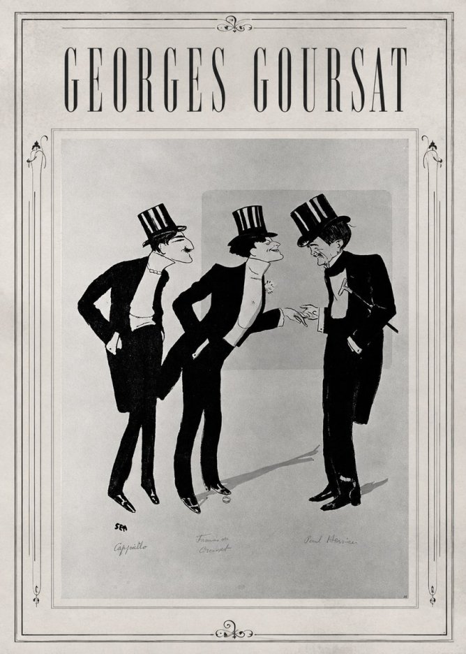 Georges Goursat Capiello, Francis De Croisset, Paul Hervieu No1 - Poszter