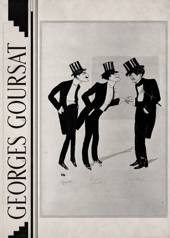 Georges Goursat Capiello, Francis De Croisset, Paul Hervieu No2 - Poszter