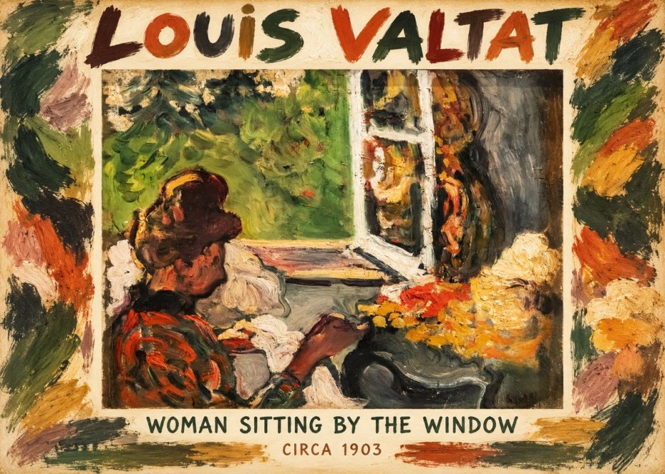 Louis Valtat Woman Sitting by the Window No1 - Poszter