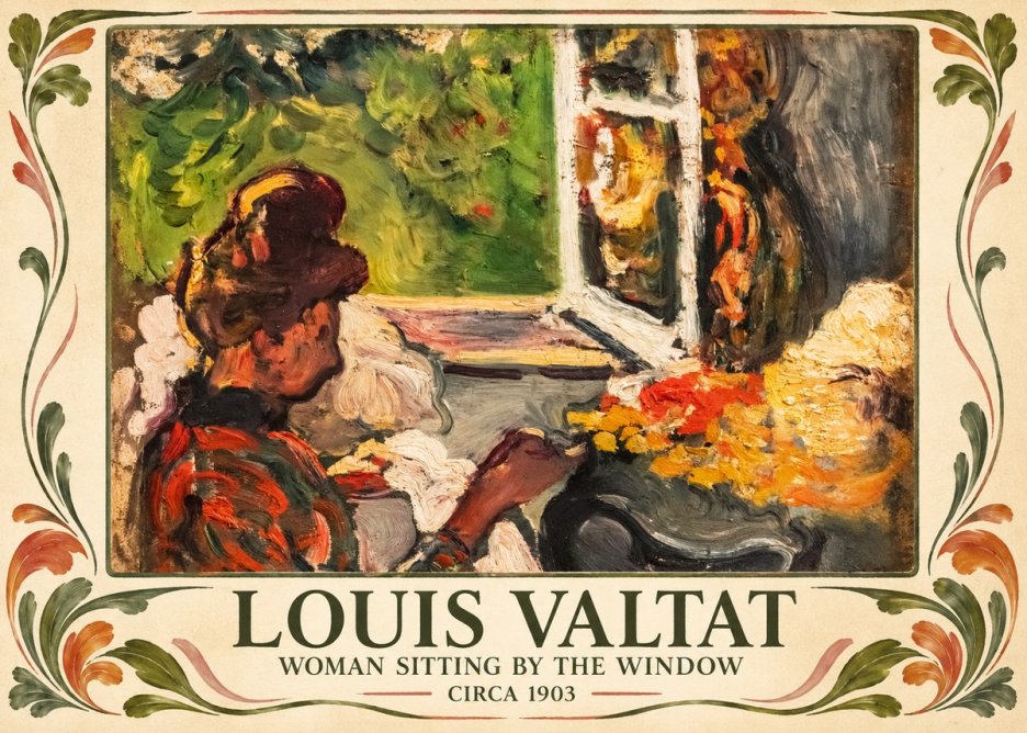 Louis Valtat Woman Sitting by the Window No3 - Poszter