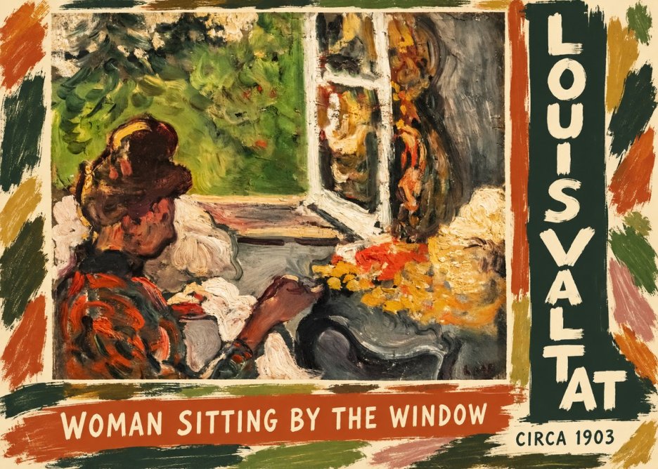 Louis Valtat Woman Sitting by the Window No5 - Poszter