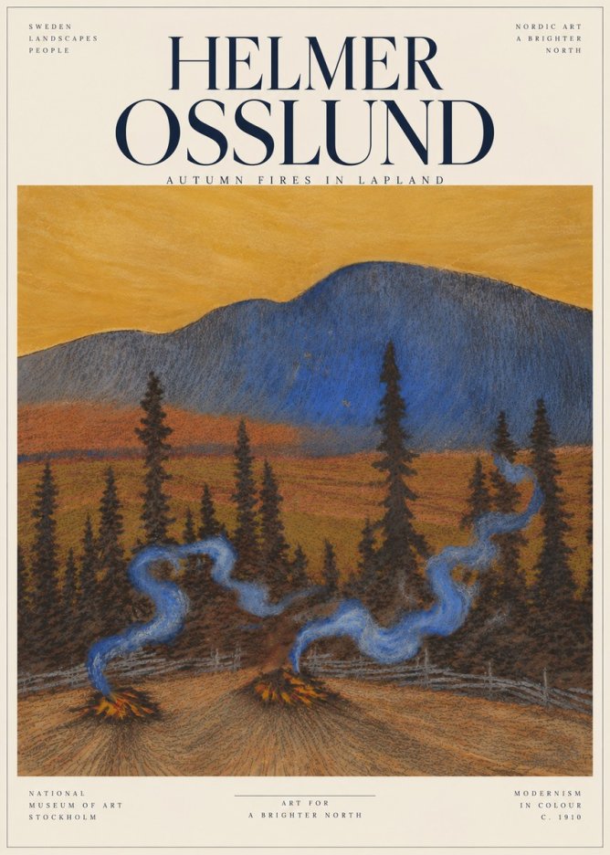 Helmer Osslund Twilight in the North No6 - Poszter