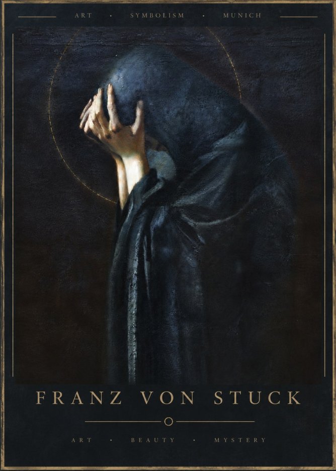 Franz von Stuck The Mourner No6 - Poszter