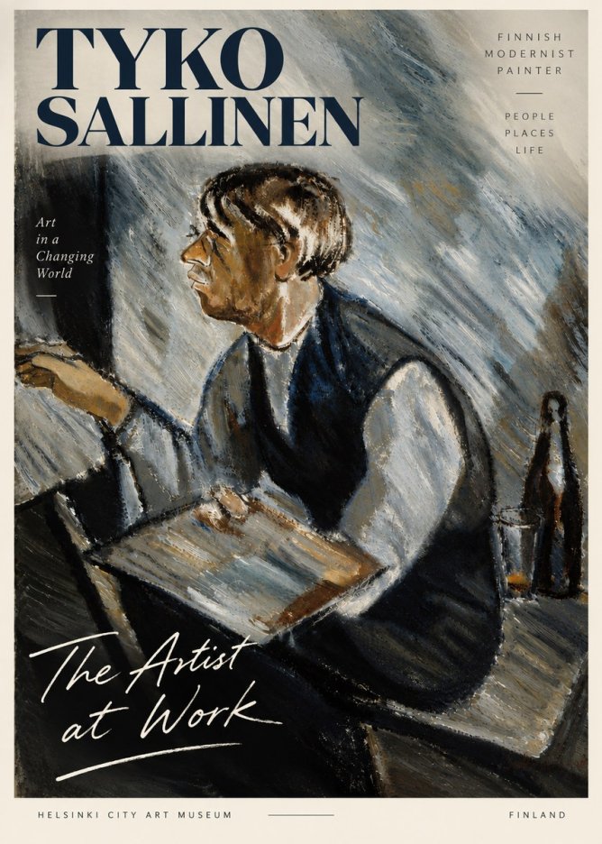Tyko Sallinen The Artist at Work No4 - Poszter