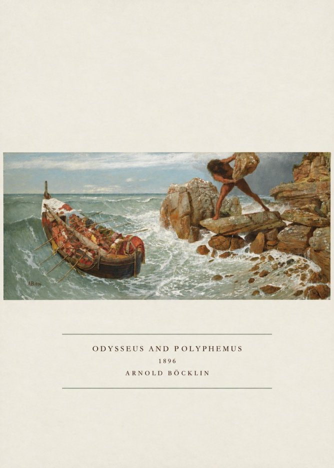 Arnold Böcklin Odysseus and Polyphemus No2 - Poszter