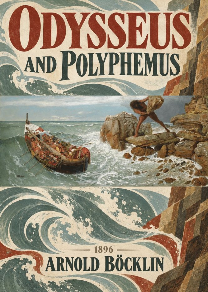 Arnold Böcklin Odysseus and Polyphemus No5 - Poszter