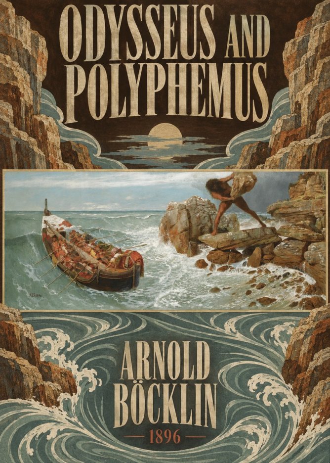 Arnold Böcklin Odysseus and Polyphemus No6 - Poszter