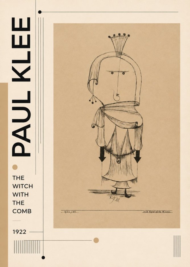 Paul Klee The Witch with the Comb No3 - Poszter