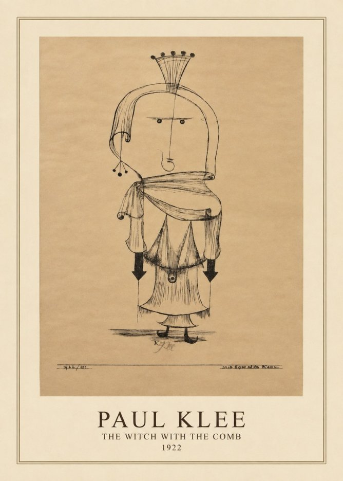 Paul Klee The Witch with the Comb No4 - Poszter