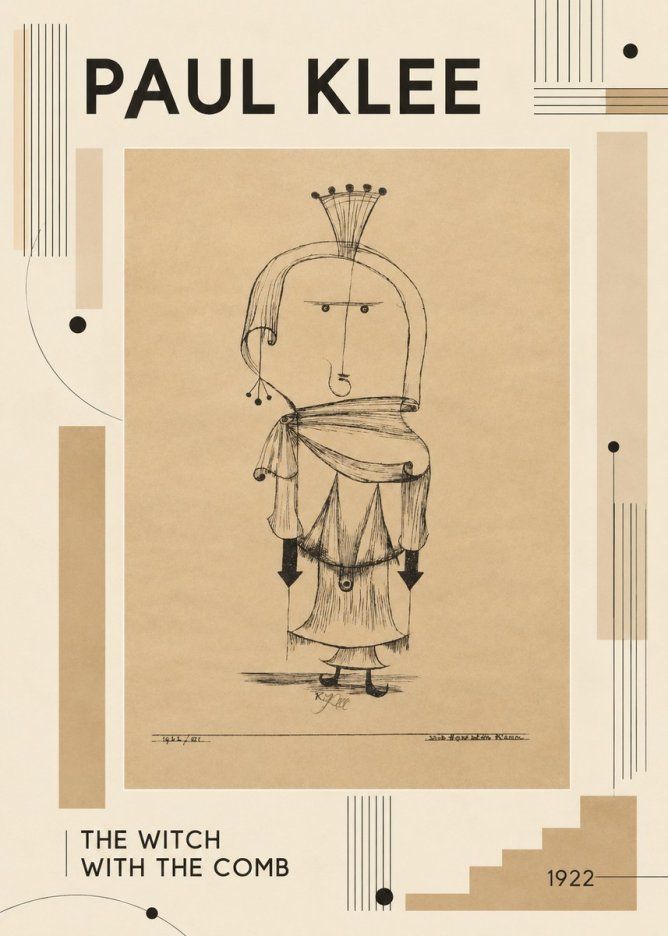 Paul Klee The Witch with the Comb No6 - Poszter