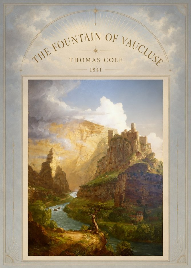 Thomas Cole The Fountain of Vaucluse I No3 - Poszter