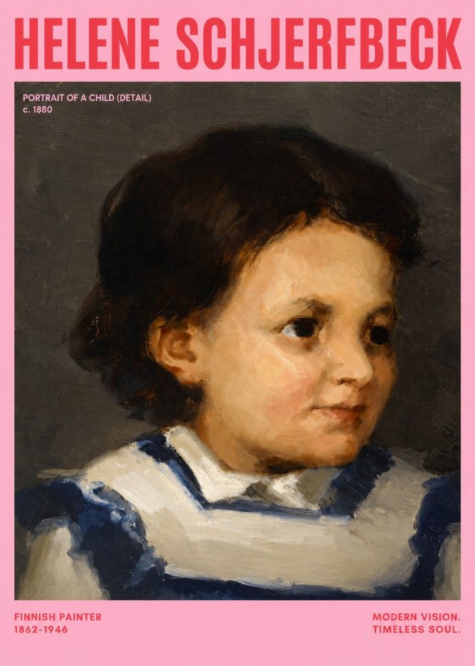 Helene Schjerfbeck Portrait of a Child (Detail) No2 - Poszter