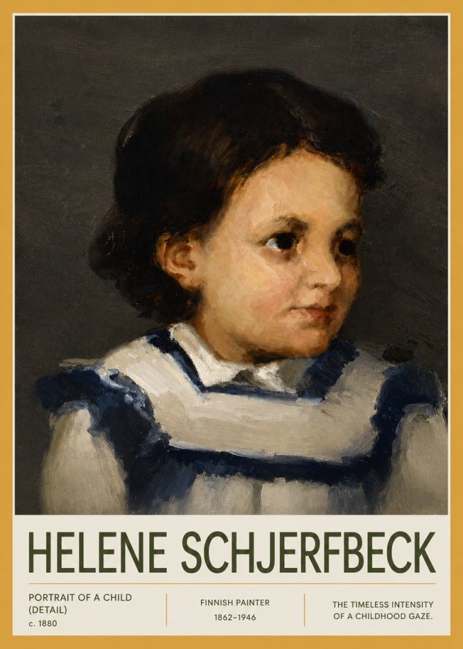 Helene Schjerfbeck Portrait of a Child (Detail) No4 - Poszter