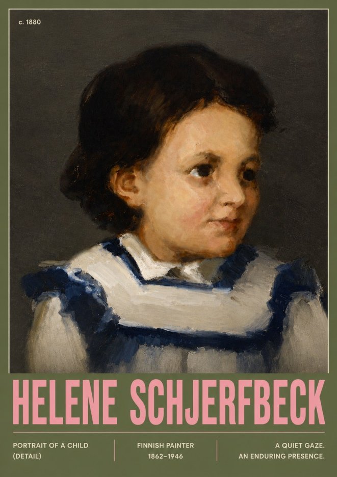 Helene Schjerfbeck Portrait of a Child (Detail) No6 - Poszter