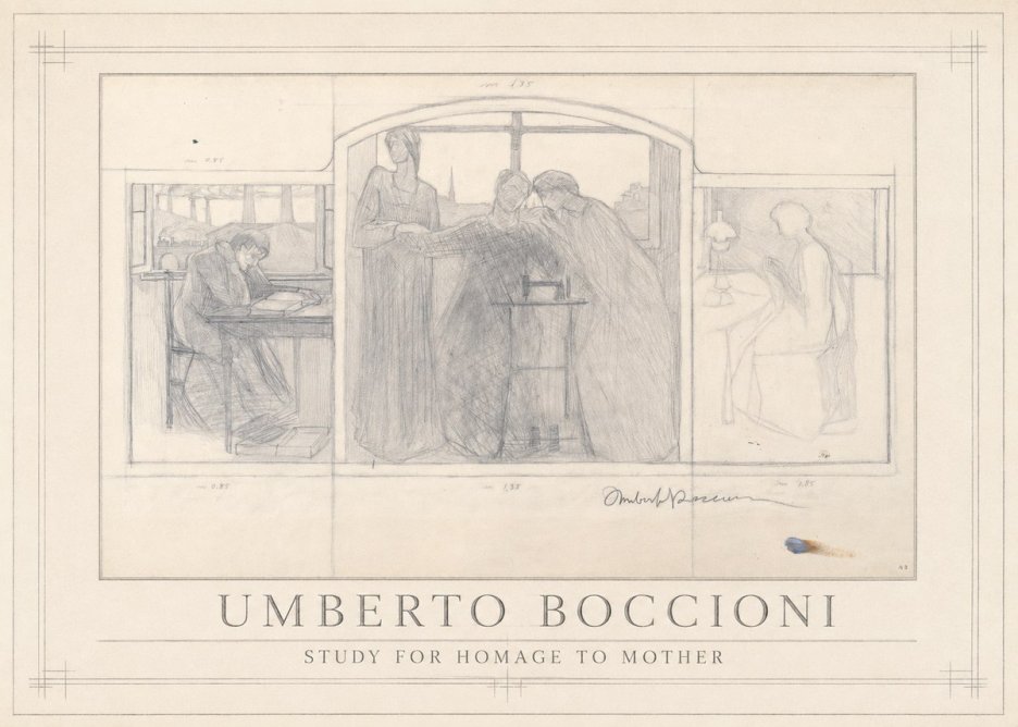 Umberto Boccioni Study for Homage to Mother No1 - Poszter