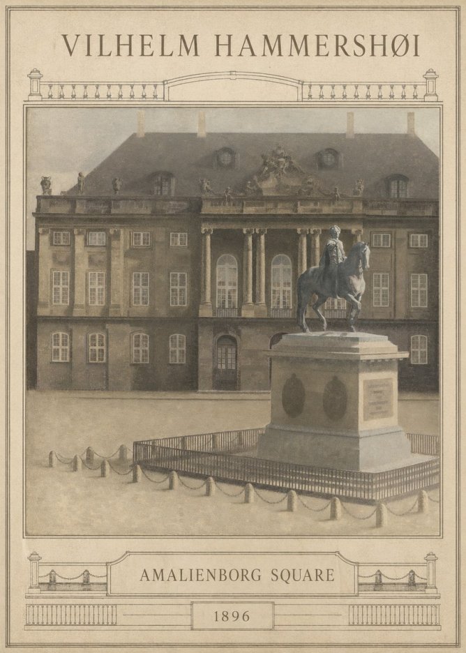 Vilhelm Hammershøi Amalienborg Square I No6 - Poszter