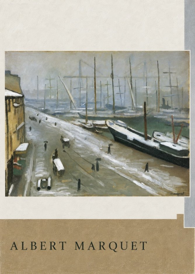Albert Marquet Le Havre, Le Bassin Sous La Neige No5 - Poszter