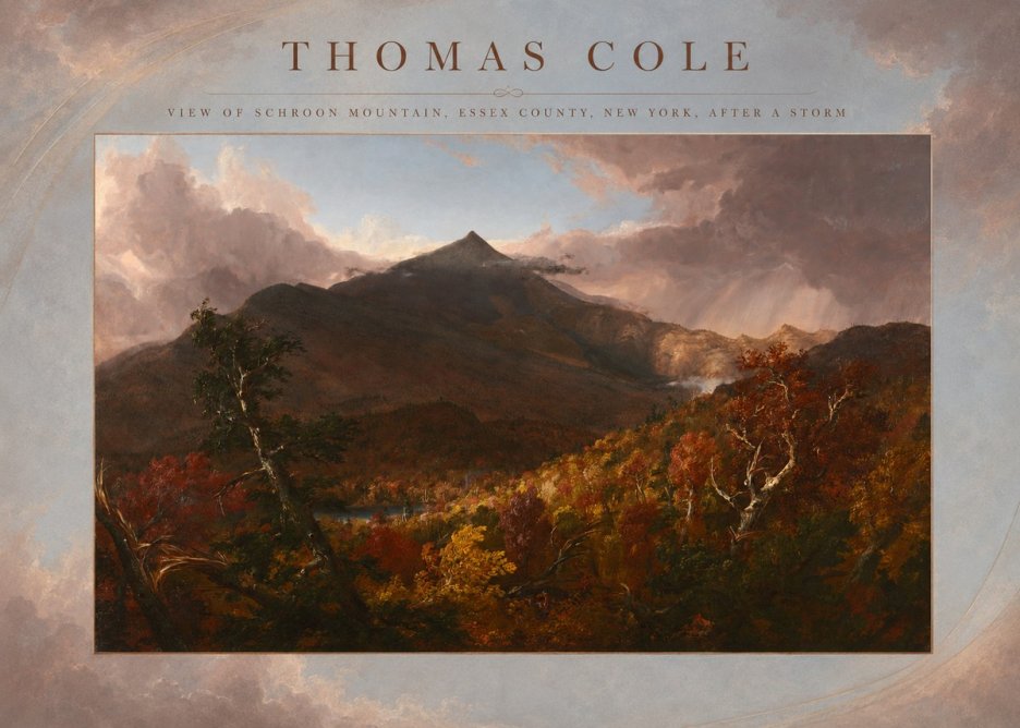 Thomas Cole View of Schroon Mountain, Essex County, New York, After a Storm No3 - Poszter
