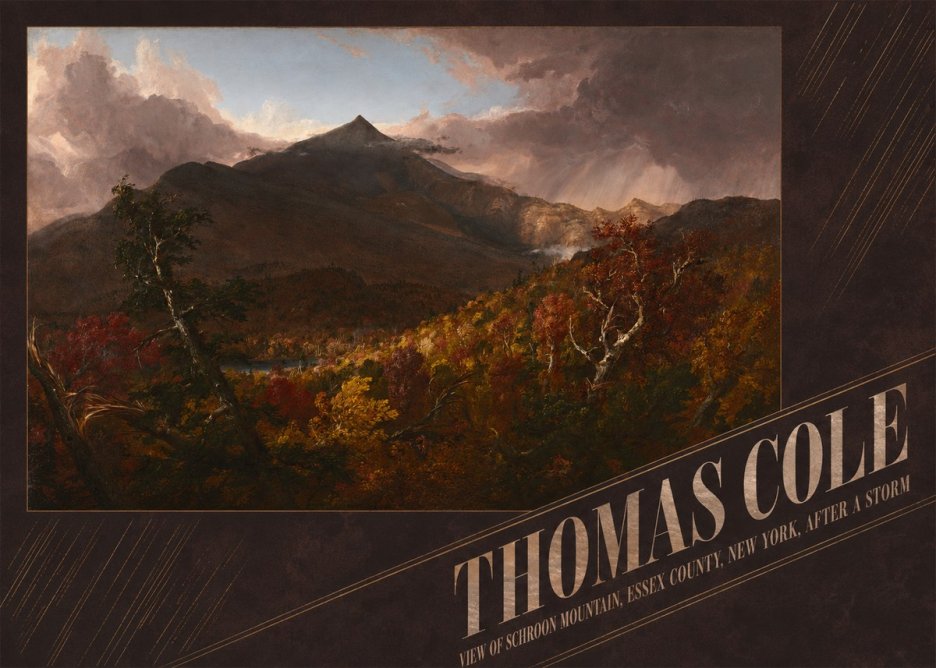 Thomas Cole View of Schroon Mountain, Essex County, New York, After a Storm No4 - Poszter
