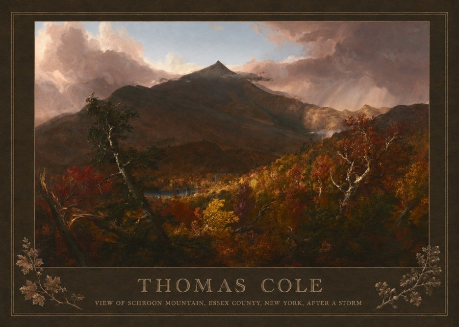 Thomas Cole View of Schroon Mountain, Essex County, New York, After a Storm No6 - Poszter