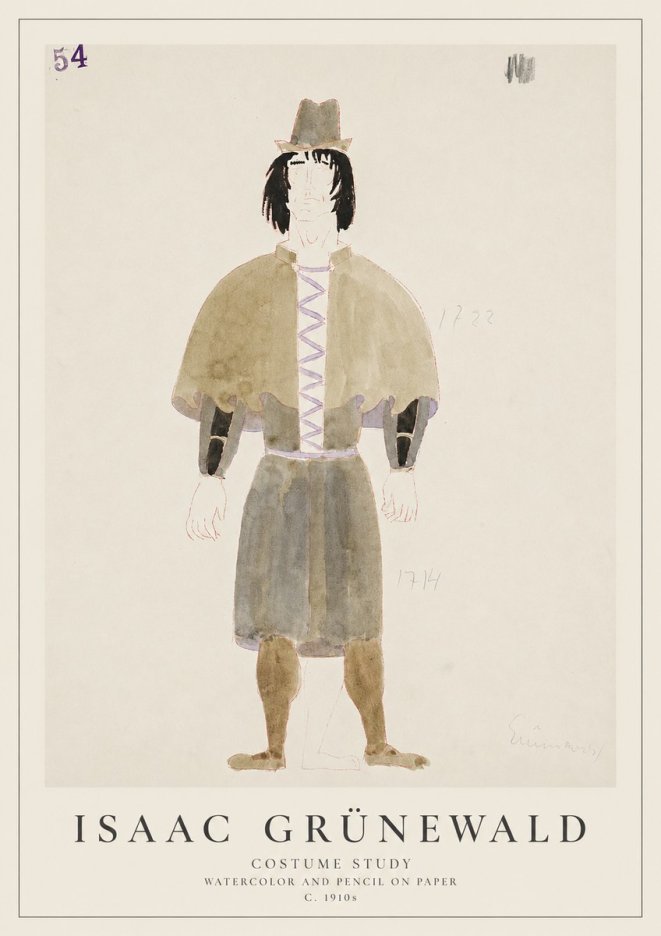 Isaac Grünewald Costume Study V No1 - Poszter
