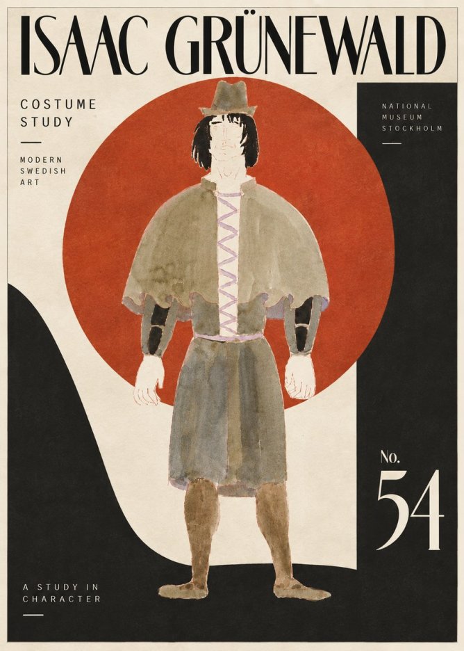 Isaac Grünewald Costume Study V No6 - Poszter
