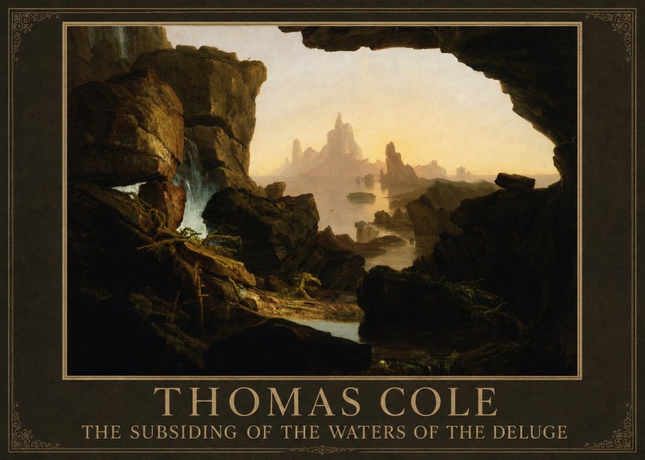 Thomas Cole The Subsiding of the Waters of the Deluge I No1 - Poszter