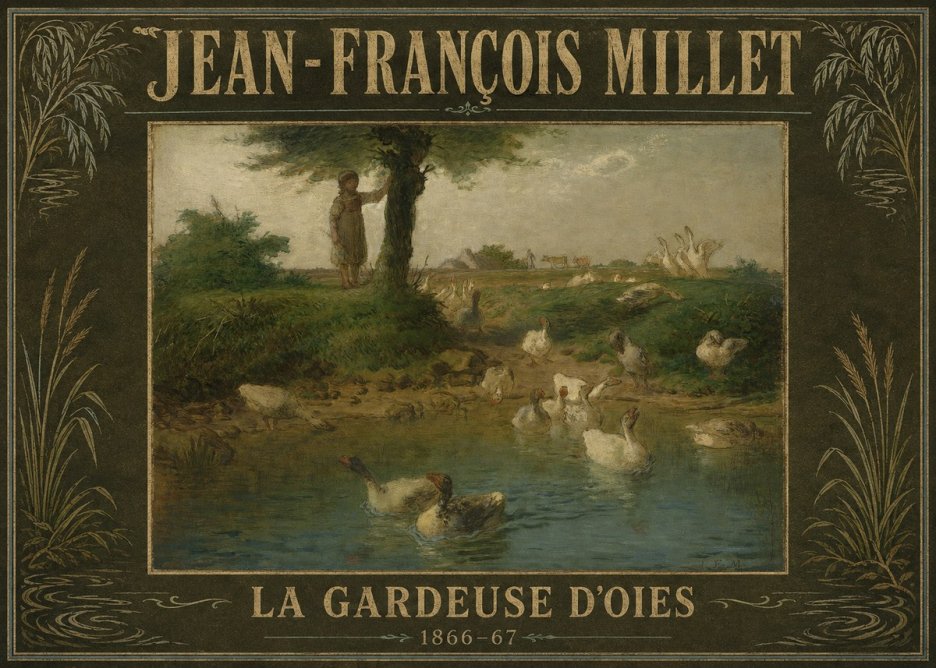 Jean-François Millet La Gardeuse D'oies No4 - Poszter