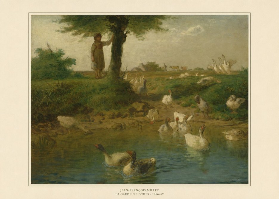 Jean-François Millet La Gardeuse D'oies No6 - Poszter