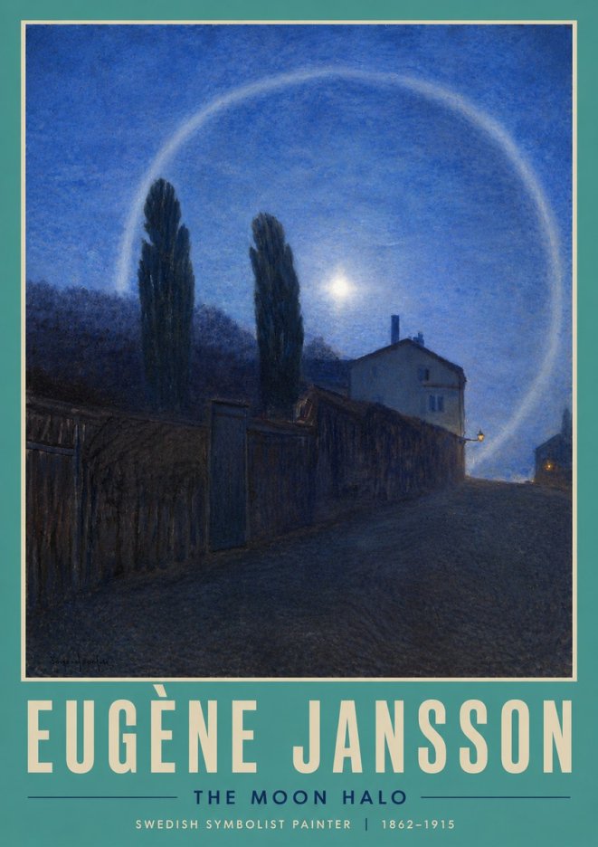 Eugène Jansson The Moon Halo No4 - Poszter