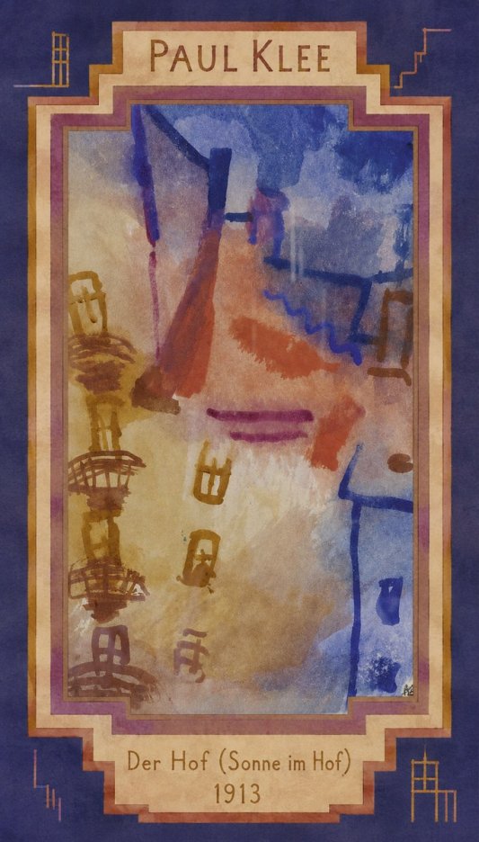 Paul Klee Der Hof (Sonne Im Hof) No2 - Poszter