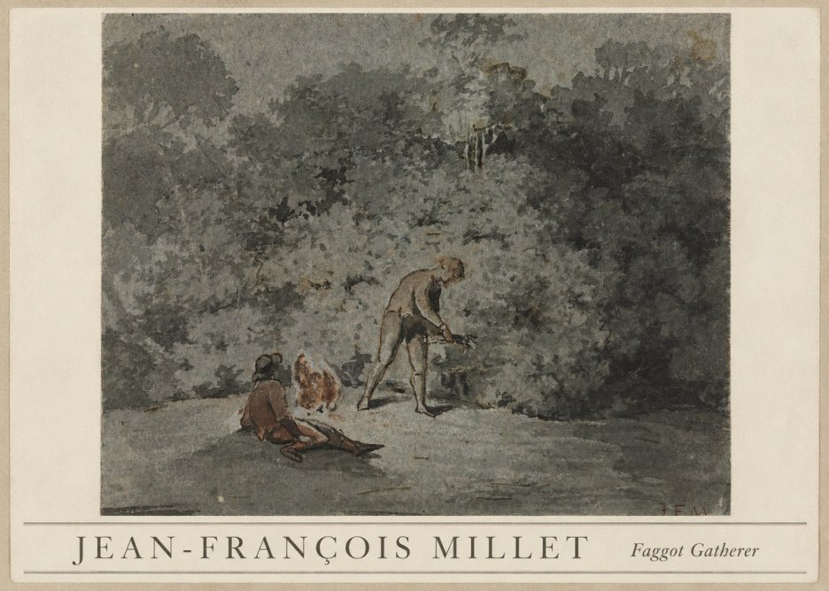 Jean-François Millet Faggot Gatherer No3 - Poszter