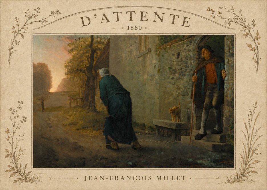 Jean-François Millet D'attente No3 - Poszter