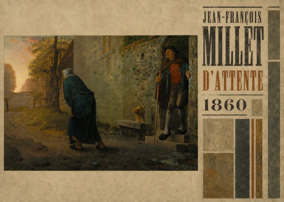 Jean-François Millet D'attente No4 - Poszter