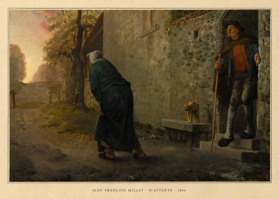 Jean-François Millet D'attente No5 - Poszter