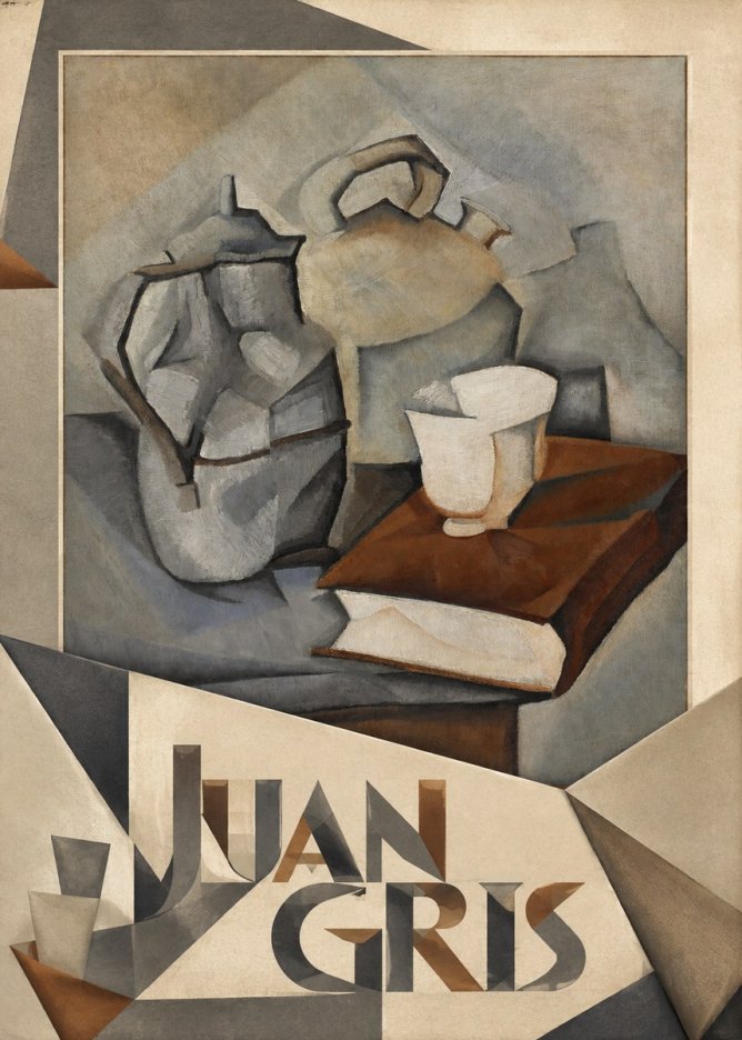 Juan Gris Still Life with Book and Vessels No6 - Poszter