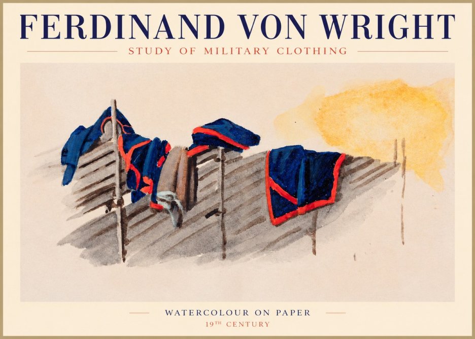 Ferdinand von Wright Study of Military Clothing No1 - Poszter
