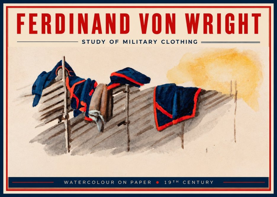 Ferdinand von Wright Study of Military Clothing No2 - Poszter
