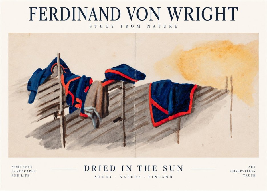 Ferdinand von Wright Study of Military Clothing No3 - Poszter