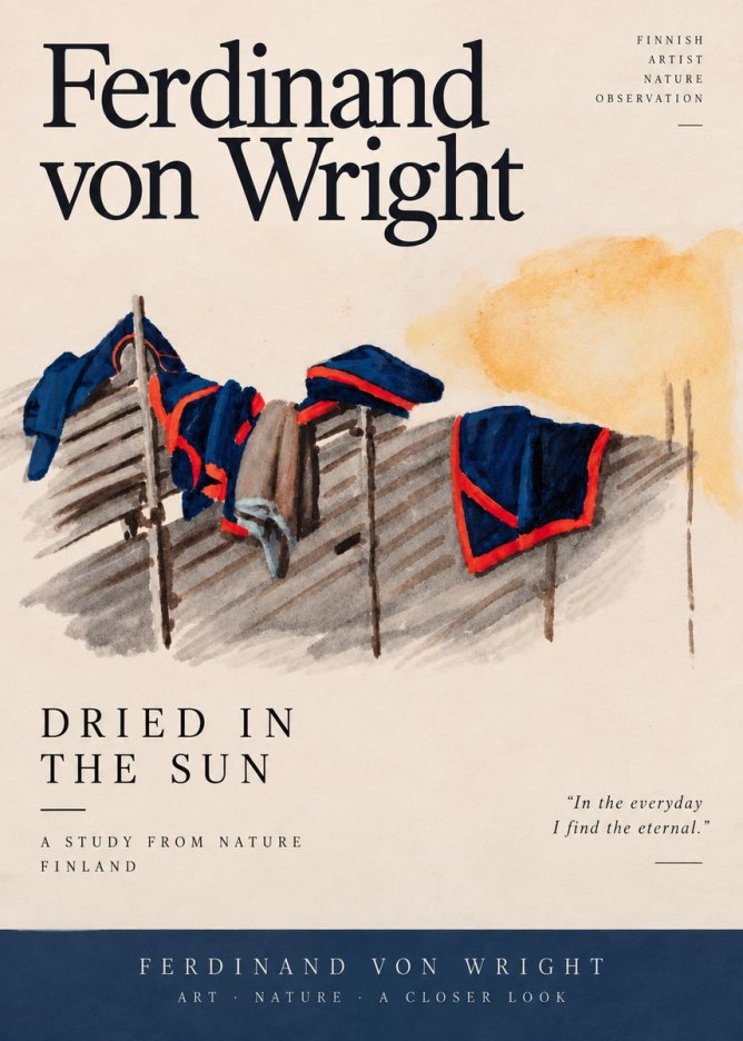 Ferdinand von Wright Study of Military Clothing No6 - Poszter