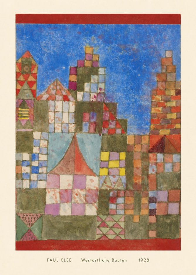 Paul Klee Westöstliche Bauten No6 - Poszter