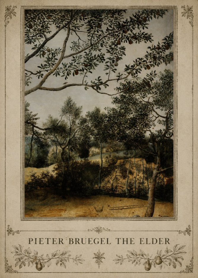 Pieter Bruegel Branch of a Pear Tree No3 - Poszter